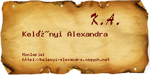 Kelényi Alexandra névjegykártya