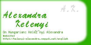 alexandra kelenyi business card